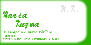 maria kuzma business card